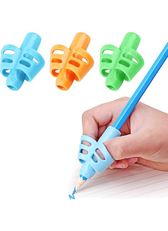 erorex - Pencil Grips Pencil Grips For Kids Handwriting Children Pen Writing Aid Grip Set Posture Correction Tool For Kids Preschoolers Children Hollow Ventilation Design 3 Pack - Image 1