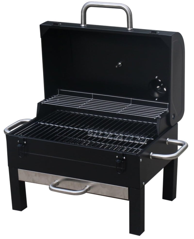 GasOne Portable Tabletop BBQ Grill - 18-inch, 2-Tiered, Side Handles & Lid - Compact Charcoal Grill for Picnic & Tailgate - Image 2