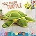 Liliful Giant Sea Turtle Stuffed Animals Soft Large Green Plush Sea Turtle Pillow for Kids Girls Boys Gifts for Mothers Day Birthday28 inches - Image 4