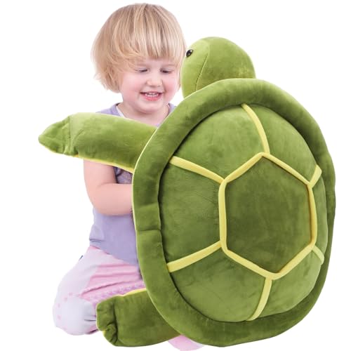 Liliful Giant Sea Turtle Stuffed Animals Soft Large Green Plush Sea Turtle Pillow for Kids Girls Boys Gifts for Mothers Day Birthday28 inches - Image 1