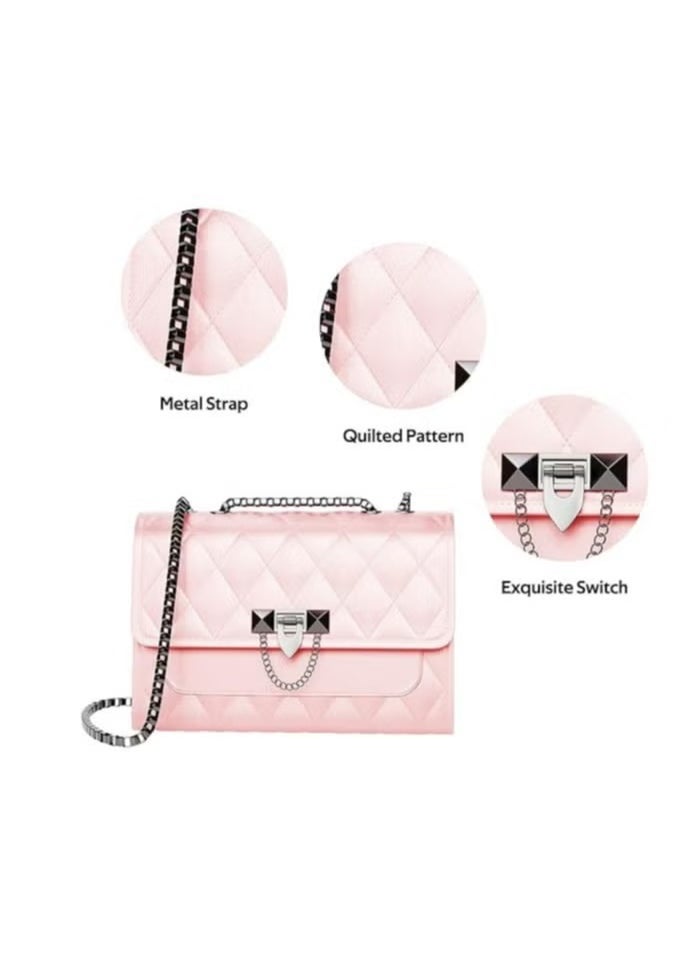 Arabest Small Purses and Handbags for Women, Quilted Shoulder Bags Faux Leather Crossbody Bags for Women with Metal Strap  - Image 2