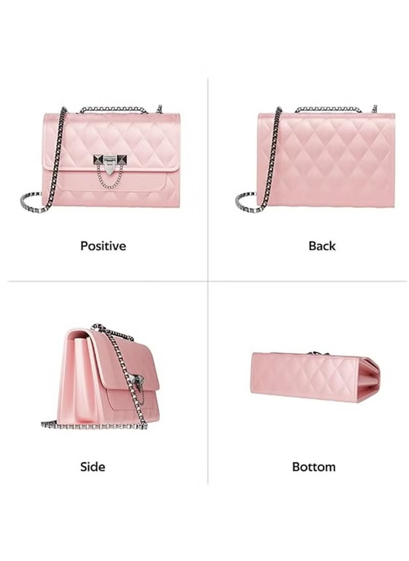 Arabest Small Purses and Handbags for Women, Quilted Shoulder Bags Faux Leather Crossbody Bags for Women with Metal Strap  - Image 4