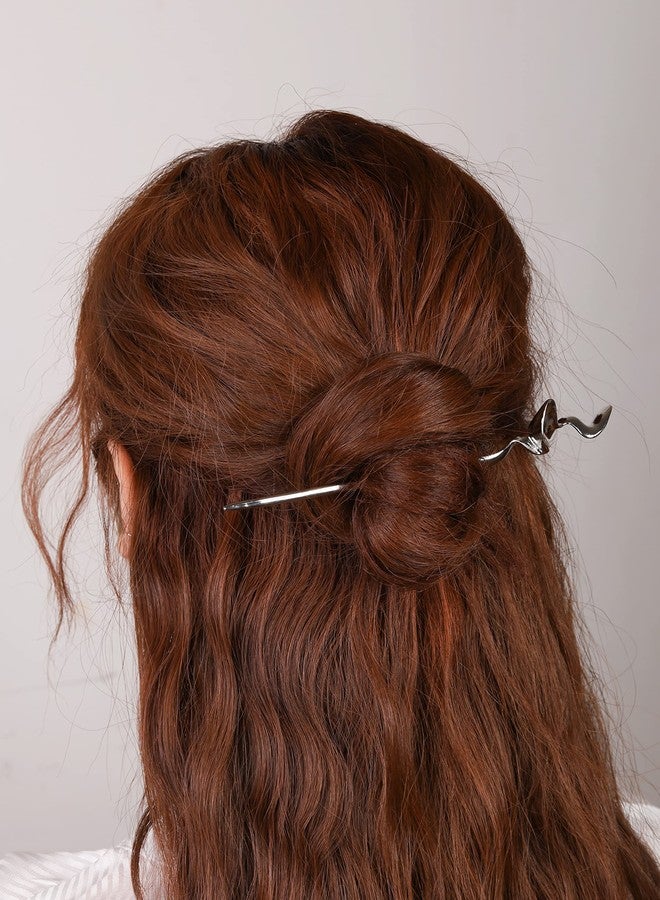 HAQUIL Silver Hairpin Antique Viking Celtic Knot Celtic HairPins Clip Silver Hair Sticks Irish Hair Decor For Long Hair Jewelry - Image 5