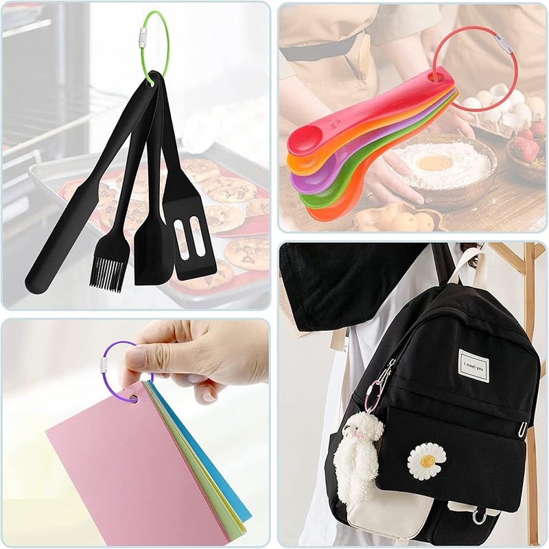 Stainless Steel Loops 2mm Coated Wire Keychain Cable Large Key Rings 6 inch Key Chain for Luggage Tags - Image 4