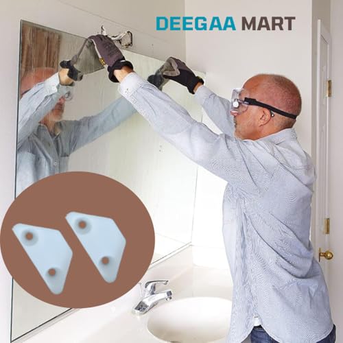 DEEGAA MART 20-Piece Glass Retainer Side Clips Kit, Glass Door Retainer Clips Plastic Milky Glass Corner Buckle Panel Retainer Clips Mirror Clips for Cabinet Door - Image 2
