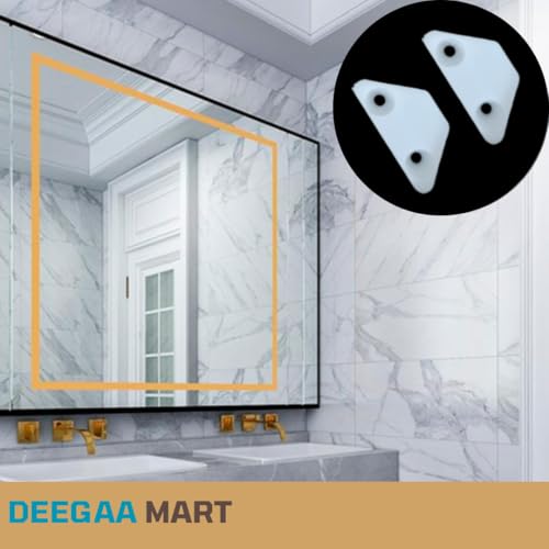DEEGAA MART 20-Piece Glass Retainer Side Clips Kit, Glass Door Retainer Clips Plastic Milky Glass Corner Buckle Panel Retainer Clips Mirror Clips for Cabinet Door - Image 4
