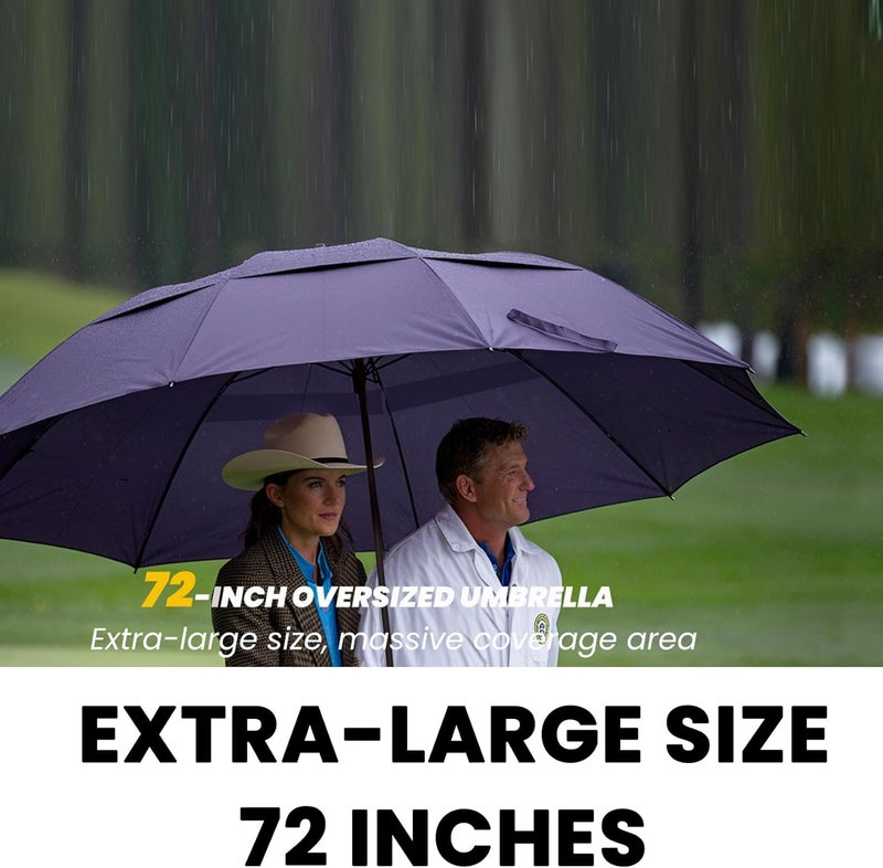 SIEPASA Golf Umbrella Large 62/68/72 Inch Automatic Open Golf Umbrella Extra Large Oversize Double Canopy Vented Umbrella Windproof Waterproof for Men and Women. - Image 5