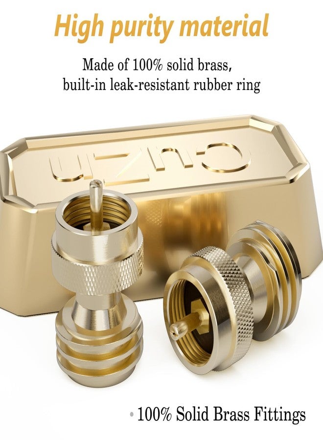 NUPICK Propane Tank Adapter, 1 lb to 20 lb Converter, Hook Up Small Propane Tanks to BBQ Grill, 100% Solid Brass Construction - Image 3