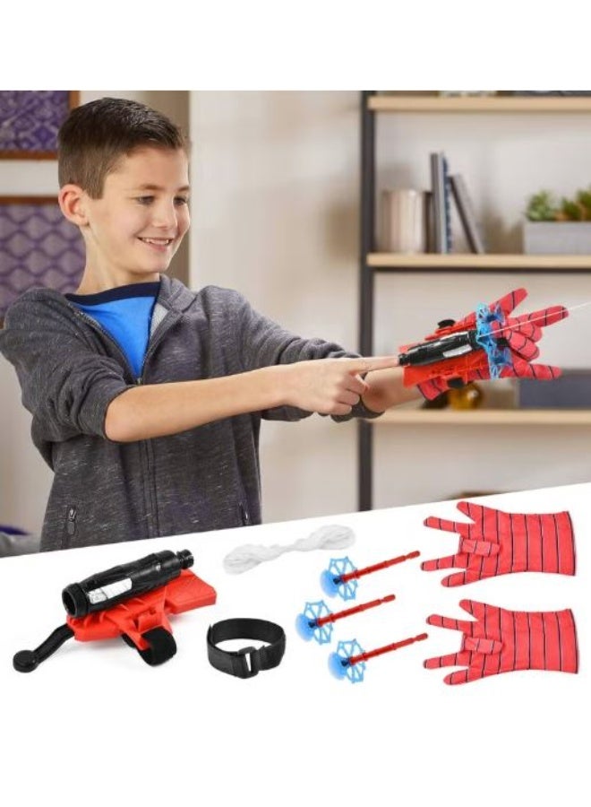 قفاز قاذف العنكبوت، قفازات سبايدر هيرو للأطفال، قفاز لعبة سبايدرمان، مطلق النار على شبكة الإنترنت سبايدرمان، لعبة القاذف، مجموعة ألعاب المعصم، قاذفة القفازات التنكرية - Image 2