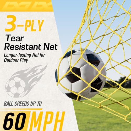 PodiuMax Kids Soccer Goal Set of 2, 4x3ft Pop up Portable Soccer Goals for Backyard, Soccer Net for Kids Age 3 4 5 6 7 8, Toddler Soccer Goal Gift with 1 Ball, 1 Target Net, 10 Cones, 2 Targets - Image 5
