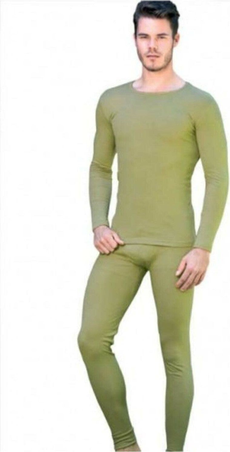 Tutku 3 Pieces Khaki Color Thermal Bottom Top Set 