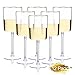 Ciaell 12 Pack Plastic Wine Glasses 10 Oz Plastic Wine Glasses with Stem Gold Rim Disposable Cups for Parties Weddings Poolside Toasting Outdoors - Image 1