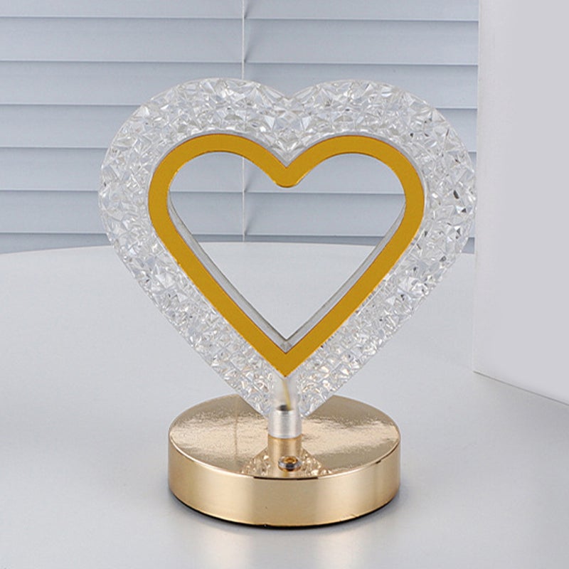 Crystal Table Lamp: Type 3 High-Quality Crystal Soft Uniform Light - Rechargeable Built-In Battery Eye Protection Lamp for Bedroom Reading Romantic Gifting - Image 2