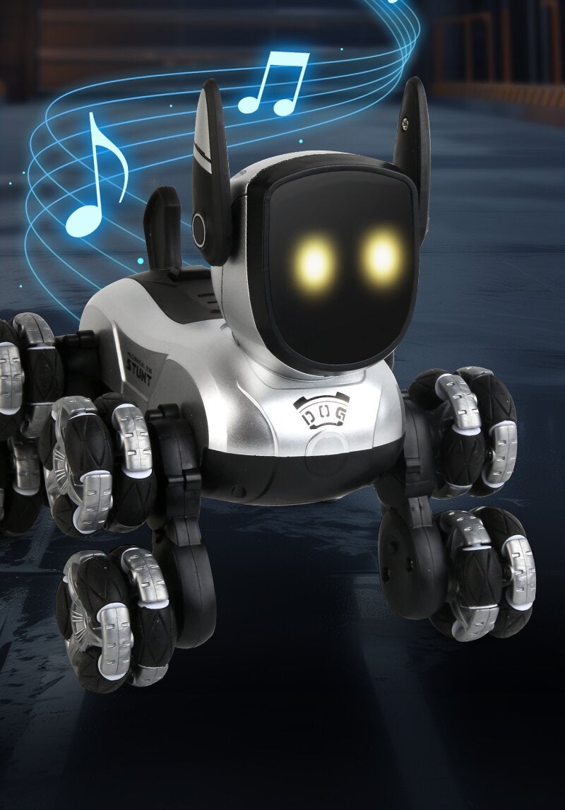 All-terrain rc stunt dog robot dual control gestures and remote control - Image 1