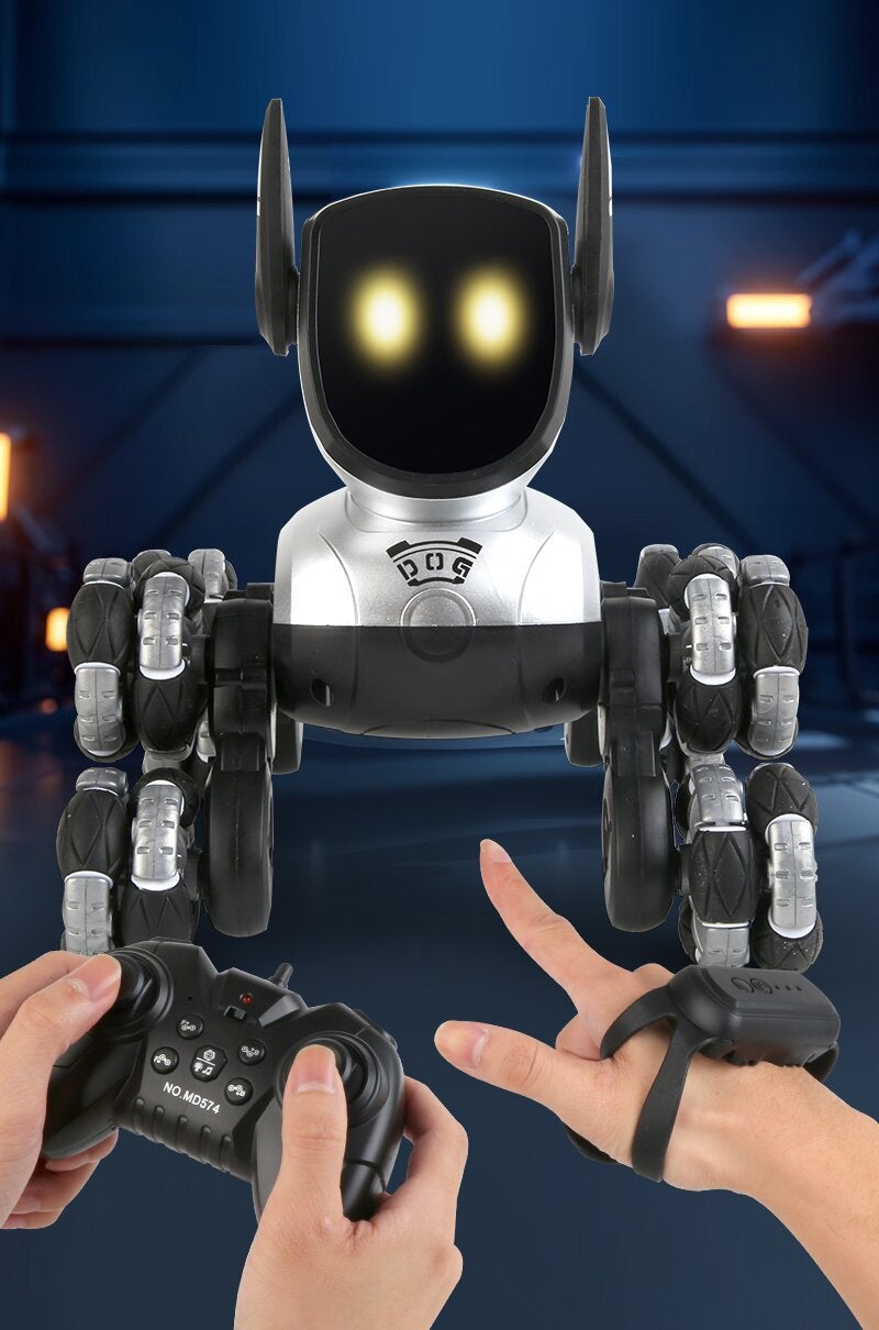 All-terrain rc stunt dog robot dual control gestures and remote control - Image 3