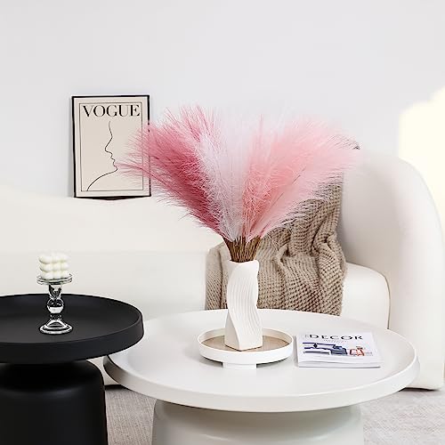 Wertuirk 30pcs Faux Pampas Grass - 24 Inch Pink Pampas Grass Home Decor, Artificial Colored Pompas Grass for Room Decor, Flower Arrangement, Wedding Centerpieces and Baby Shower Decorations - Image 4