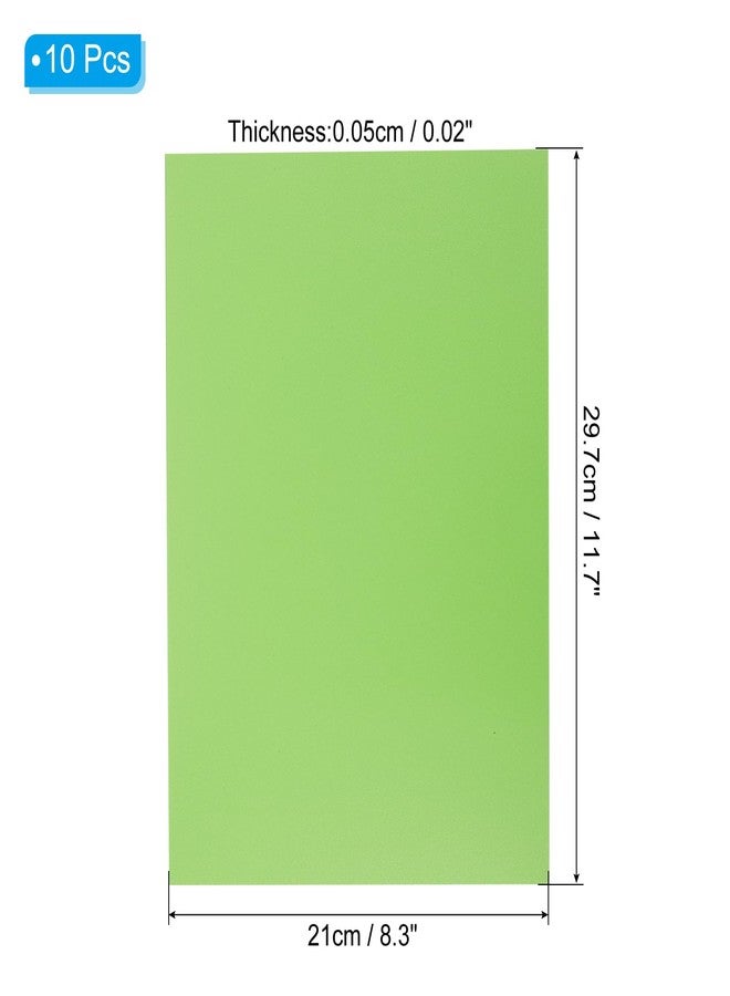 PATIKIL 20 Mil Clear PVC Binding Covers, 10 Pcs Front View Protector Un-Punched A4 Letter Size for Presentation, Report, Paper, Business Office Supply Document, Semi Transparent Green - Image 2