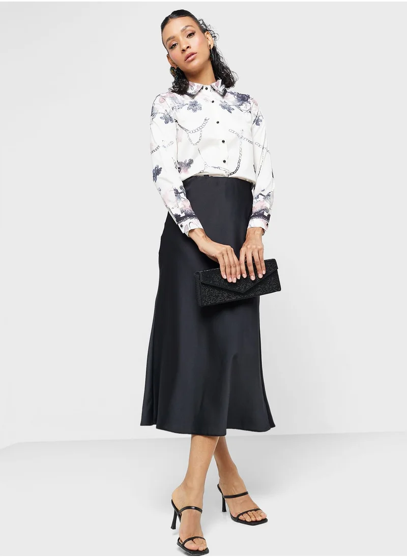 ELLA Printed Button Down Shirt