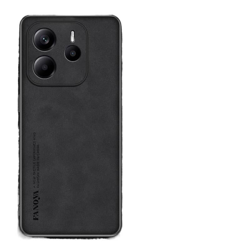 غطاء واقي بملمس جلد لـ Redmi Note 14 مع حماية من السقوط ومقاومة بصمات الأصابع مع مقاوم للصدمات مع أسلوب تجاري مع مقاوم للخدش باللون أحمر للعمل والمكتب باللون الأحمر - Image 2