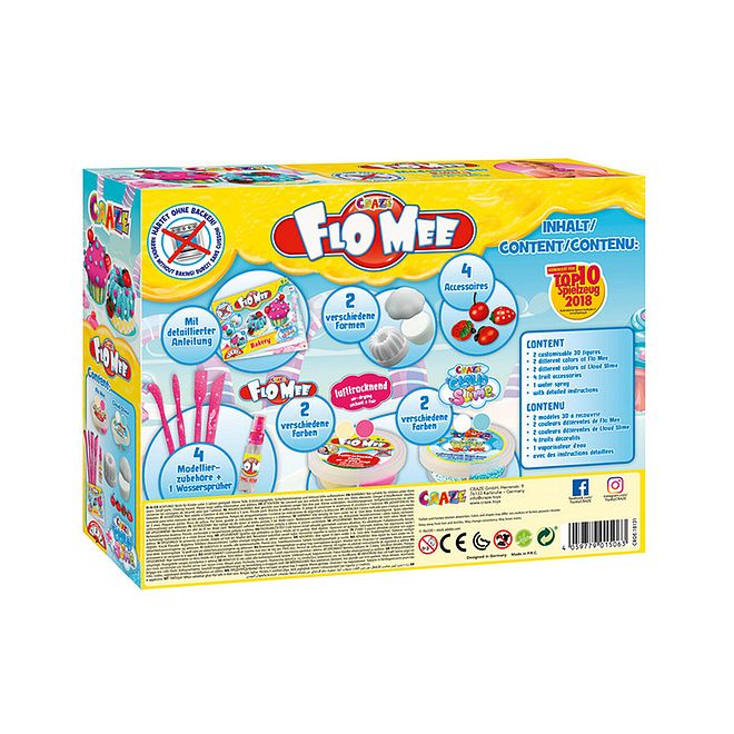 Craze Flo Mee Bakery Craft Set for Kids 5 Years, L 26 x B 20 x H 7 cm - Magic Dough, Glitter, Air Dry - Image 2