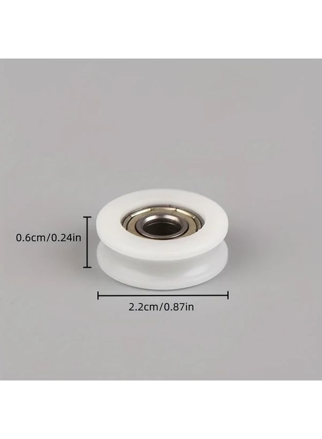U Shaped Groove Nylon Door Window Slide Wheel 6x22x7mm Planar Bearing Pulley 1pc - Image 2