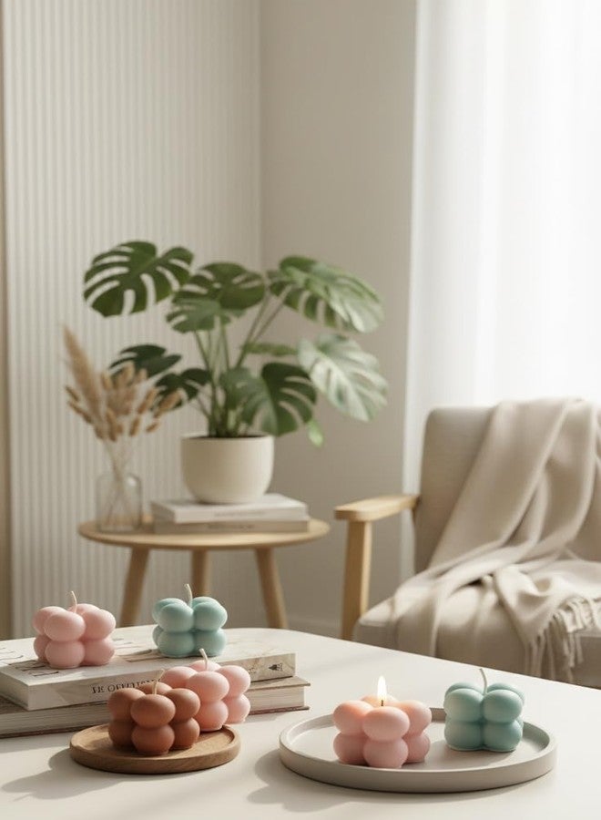 جويوهام | شموع فقاعية ملونة معطرة فاخرة | عبوة من 6 قطع (قطعتان من كل نوع - فراولة وردية، شاطئ أزرق، برتقال خوخي) - Image 1