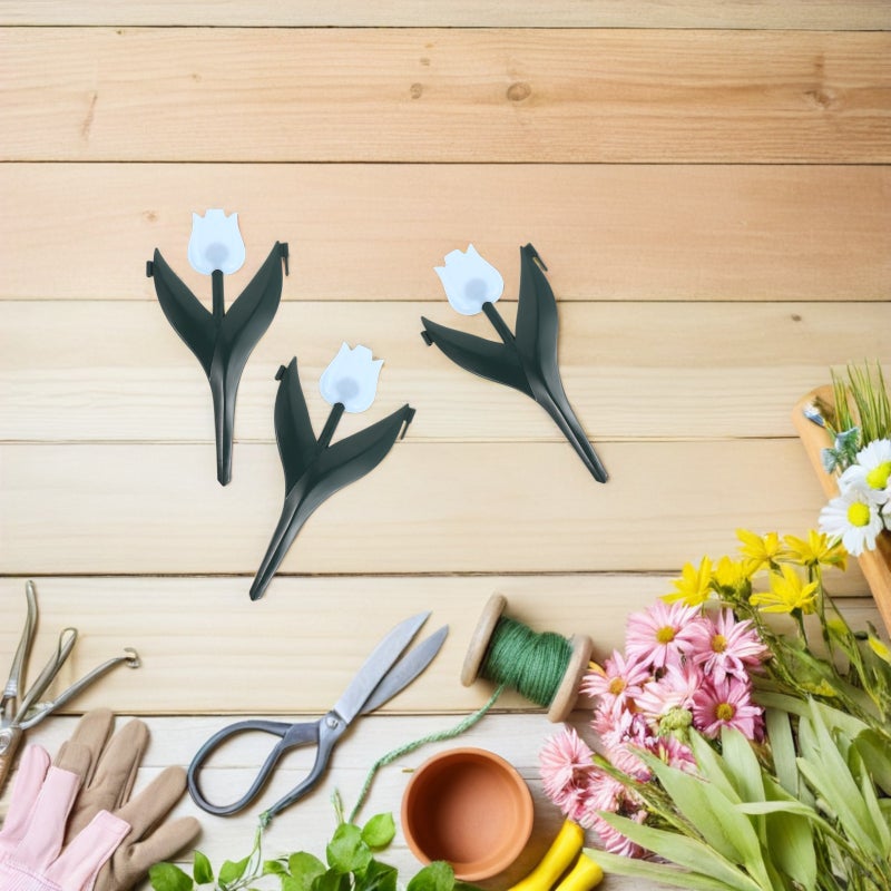 🌱 قطع من شاشة خصوصية بلاستيكية خارجية مع أزهار صناعية لتنسيق الحدائق وحدود الفناء - Image 4