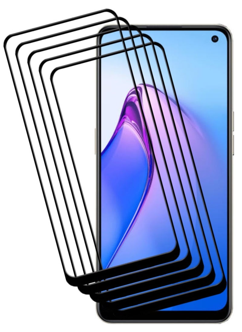 ACLIX 5 Pieces Antistatic ESD Dustproof Premium Quality High Definition Tempered Glass Screen Protector Designed For Oppo Reno8 Z - Image 1