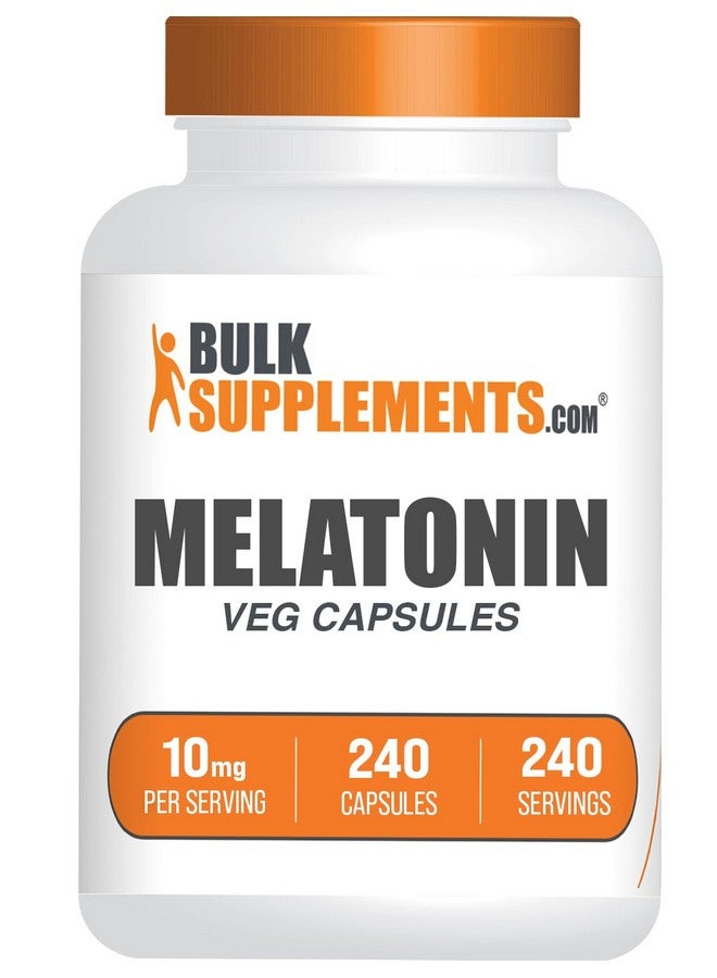 BulkSupplements.com Melatonin 10 mg Capsules - Melatonin for Adults, Sleep Supplement - 10mg Melatonin per Serving, 1 Capsule per Serving, 240 Capsules (Pack of 1) - Image 1