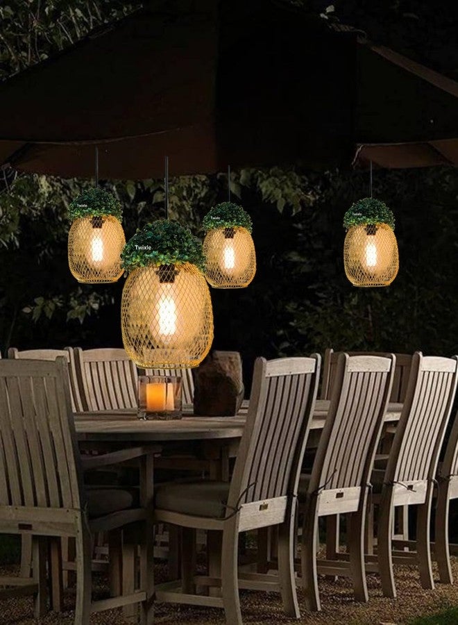 twixle Decoration Modern Ceiling Lamp with Yellow Frame and Grass for Garden Balconoy Living Room, Office,Bedroom Lamp with All Fixtures and Fitting Pineapple Design Hanging (Without Bulb, 1, Pack) - Image 4