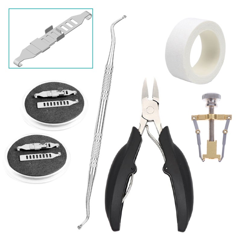 Ingrown Toenail Tools Kit 8-Piece - Easy Operation Portable Design Pedicure Corrector for Home Pedicure, Ingrown Toenail Treatment - Image 1
