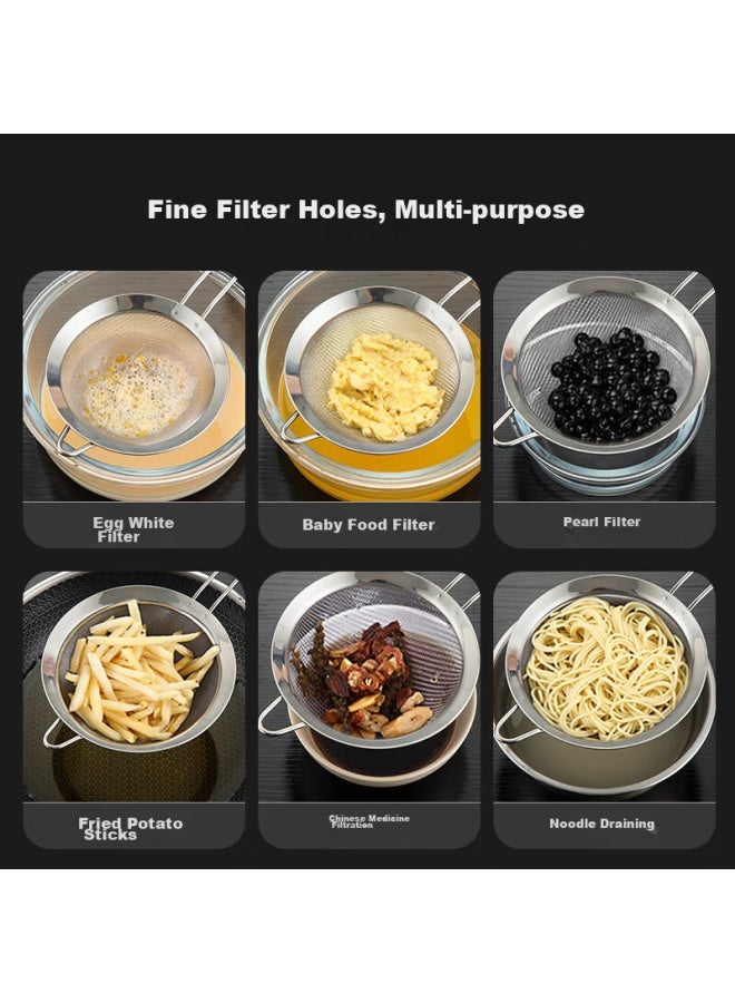 MAX COOK Meichun (maxcook) 304 Stainless Steel Mesh Strainer 30 Mesh, Fine Mesh Colander For Oil And Flour, 10cm Mccu7339  - Image 4