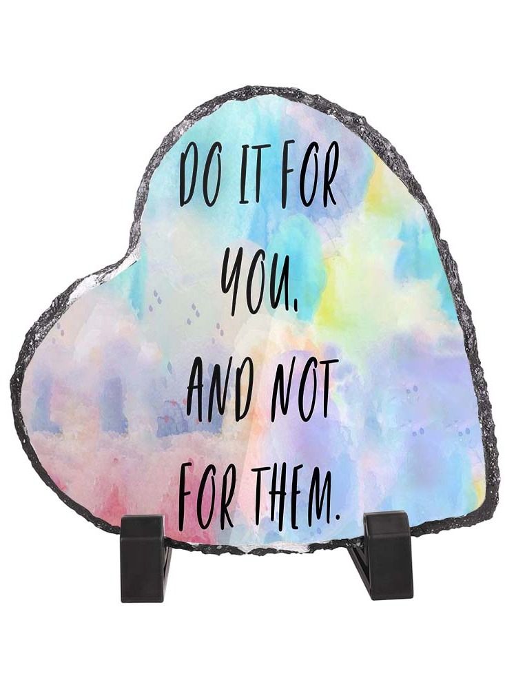 Service Zone Protective Printed White Heart Shape Marble Photo Frame for Table Top Do It For You And Not For Them 