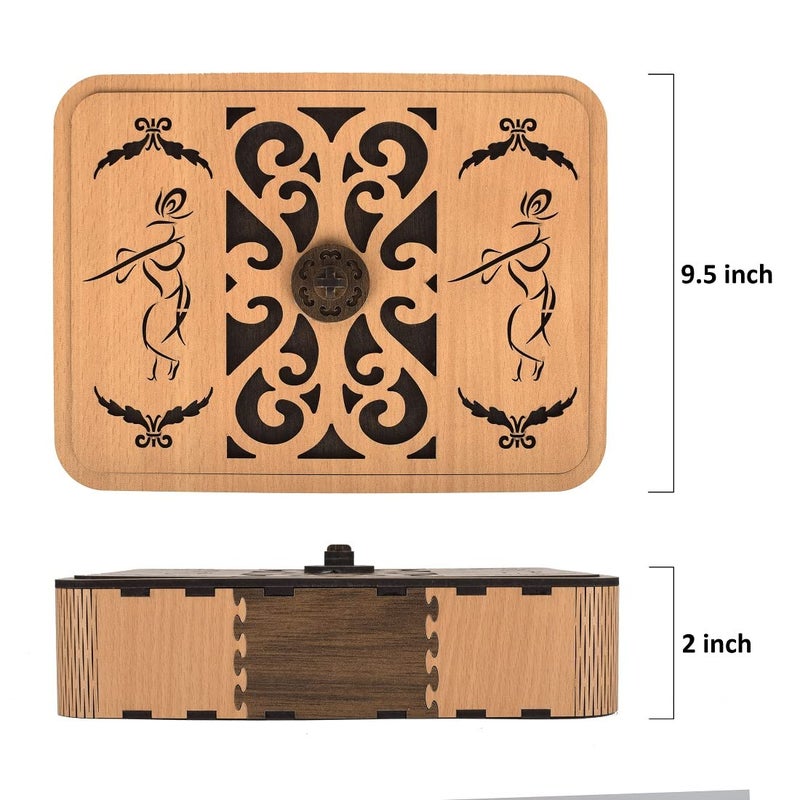 HIOLTY HIOLTY Wooden Multipurpose Dry Fruit Sweet Box Set Gift Food Storage Serving Box Masala Box Mukhwas Box for Kitchen Dry Fruit Box for Diwali Gift Rectangular  - Image 4