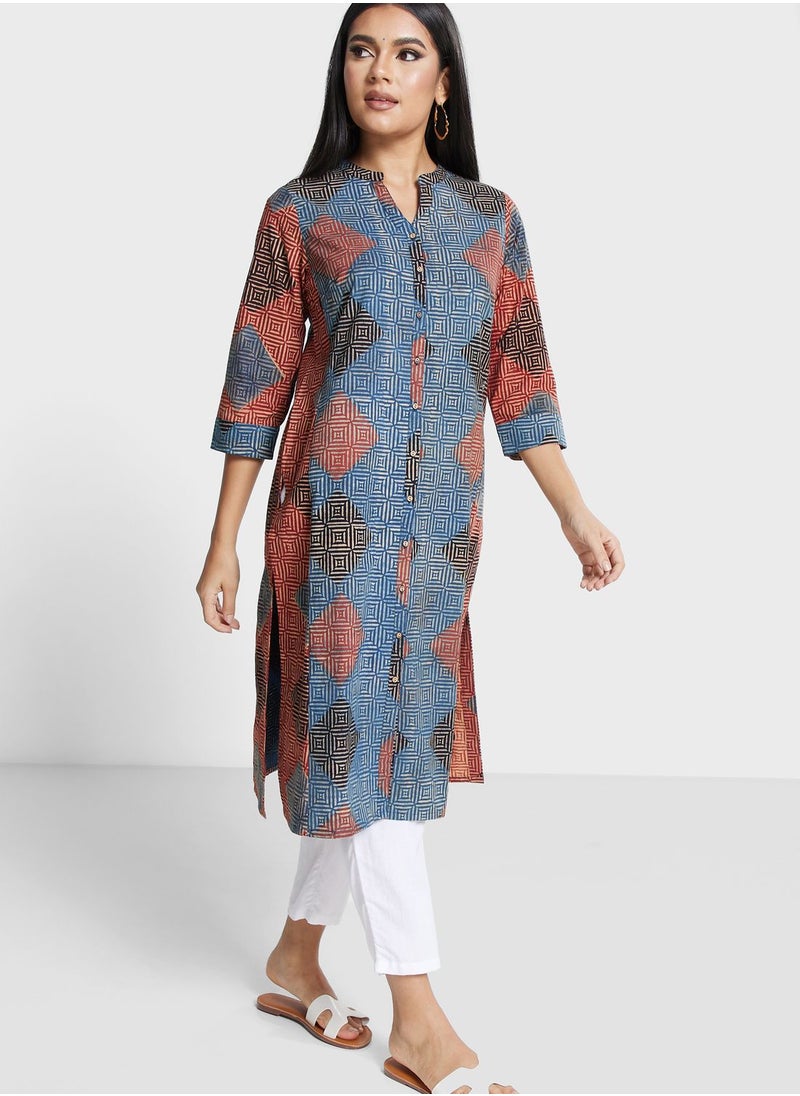 Fabindia - Floral Printed Kurti - Image 1