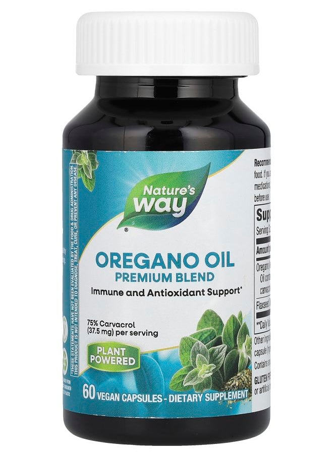Nature's - Oregano Oil Premium Blend 60 Vegan Capsules - Image 1