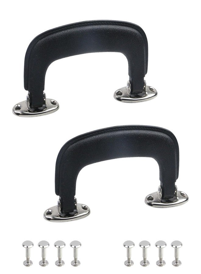 Geesatis 2 Pcs Luggage Handles Plastic Pull Handles for Suitcase Luggage Trunk Guitar Musical Box Handles Accessories, with Mounting Screw, Black - Image 1