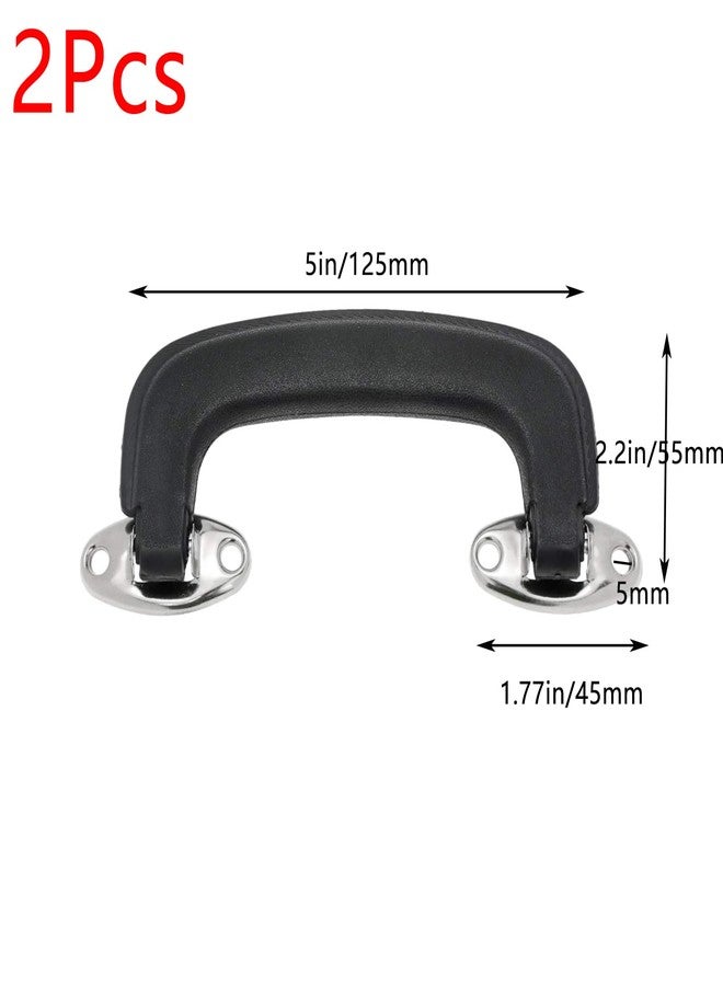 Geesatis 2 Pcs Luggage Handles Plastic Pull Handles for Suitcase Luggage Trunk Guitar Musical Box Handles Accessories, with Mounting Screw, Black - Image 2