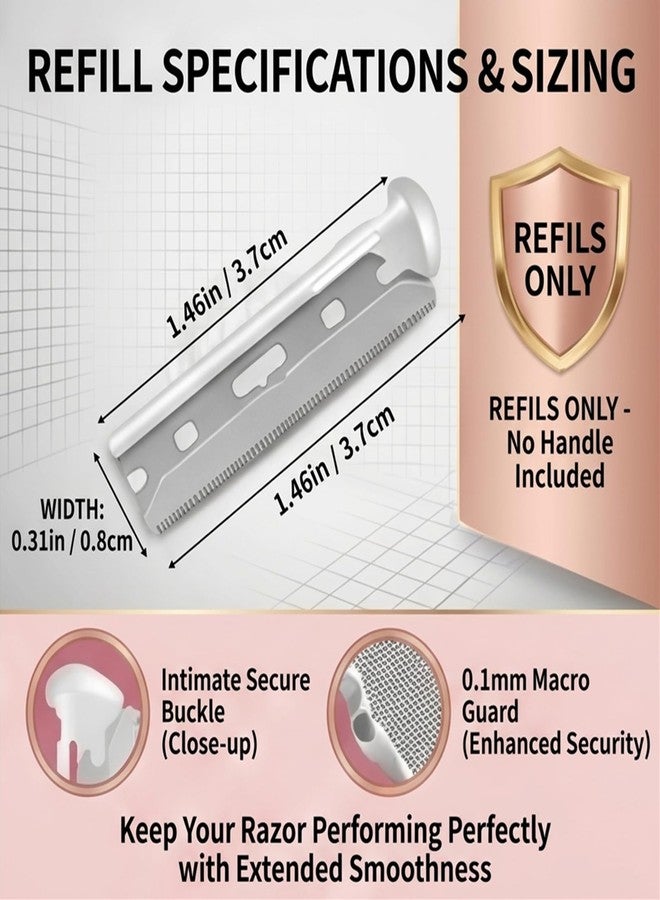 CLLFUU 20Pack Compatible with Tweezerman Facial Razor Refills,Replacement Blades Compatible with Tweezerman Dermaplane Refills. - Image 5