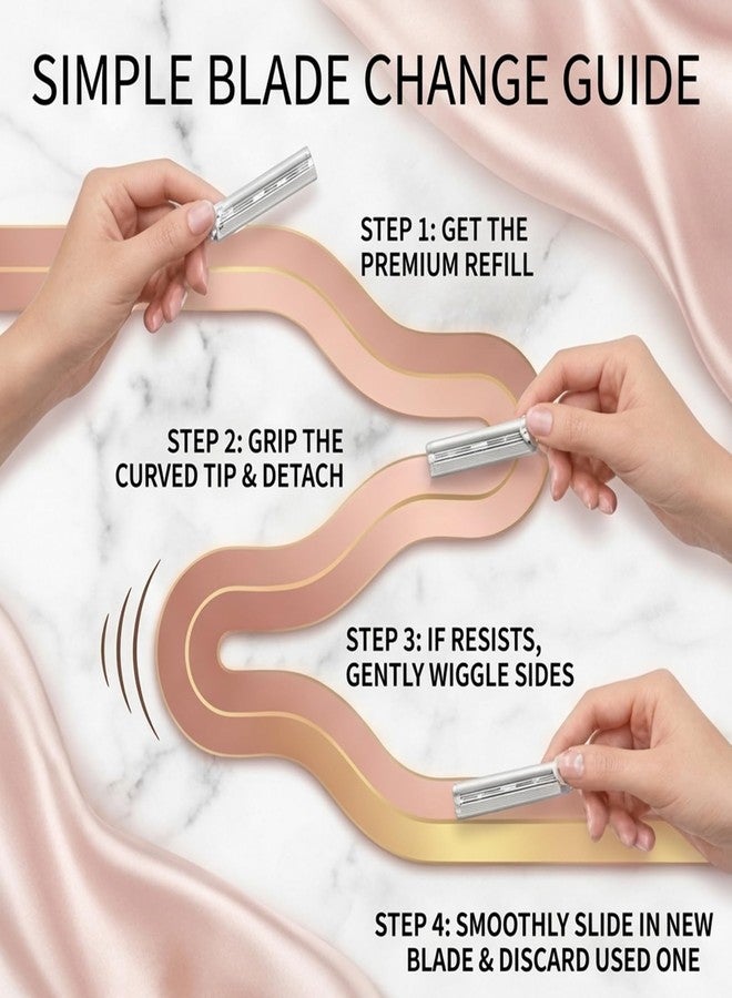 CLLFUU 20Pack Compatible with Tweezerman Facial Razor Refills,Replacement Blades Compatible with Tweezerman Dermaplane Refills. - Image 4