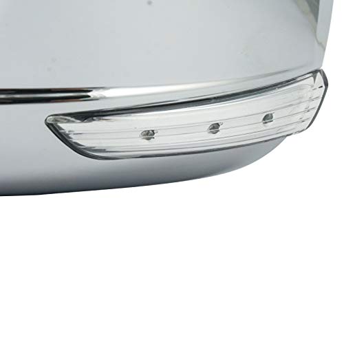 TRQ Driver & Passenger Side Power Heated Chrome Mirror Set w/Turn Signal, Blind Spot, Puddle Light Compatible with 2011-2018 Chrysler 300 CH1320343 CH1320426 CH1321426 - Image 5