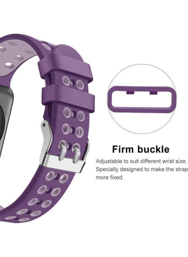 نيبمينينت سوار معصم بديل من السيليكون بلونين مزدوج الصدر لساعة أبل سيريس 7/6/SE/5/4/3/2/1 مقاس 42/44/45 مم أرجواني - Image 4