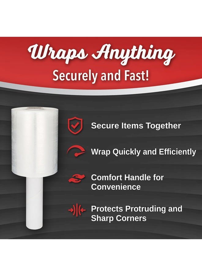 Simply Cool 2 Pack Industrial Strength Mini Hand Stretch Wrap 5" - 1000 Roll | 74 Gauge Thick Clear Cling Plastic Moving Supplies | Durable Self - Adhering ● Packing ● Pallet ● Furniture ● Heavy Duty Shrink Film - Image 5