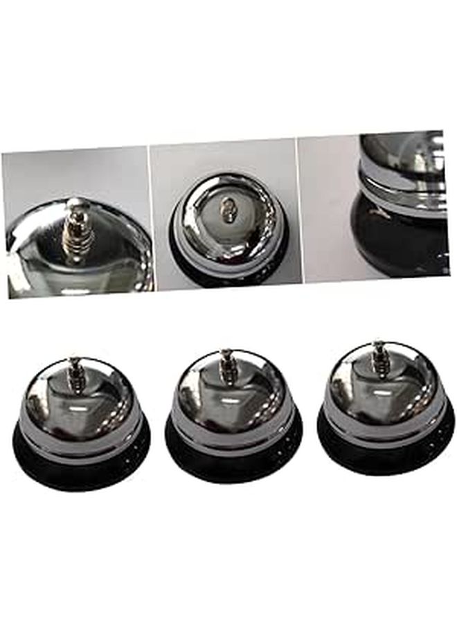 3 Pcs Stainless Steel Reception Service Bell Loud Ringing Sound for Restaurant Hotel Kitchen - Image 1
