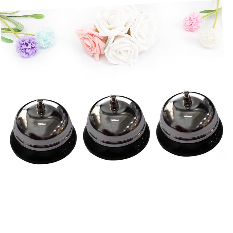 3 Pcs Stainless Steel Reception Service Bell Loud Ringing Sound for Restaurant Hotel Kitchen - Image 4