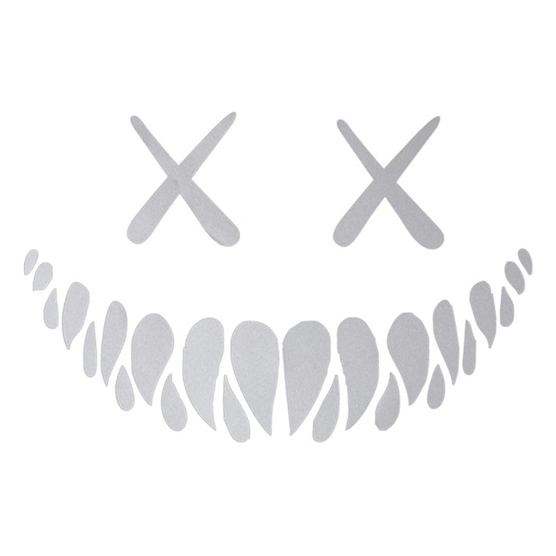 WY LIGHTING LEVEL 3 Pcs Reflective Car Sticker, 8 x 5 Inch Halloween Smile Demon Decal Stickers Funny Cool Die Cut Waterproof Car Window Decal, Auto Bumper Stickers Universal for Most Cars - Image 1
