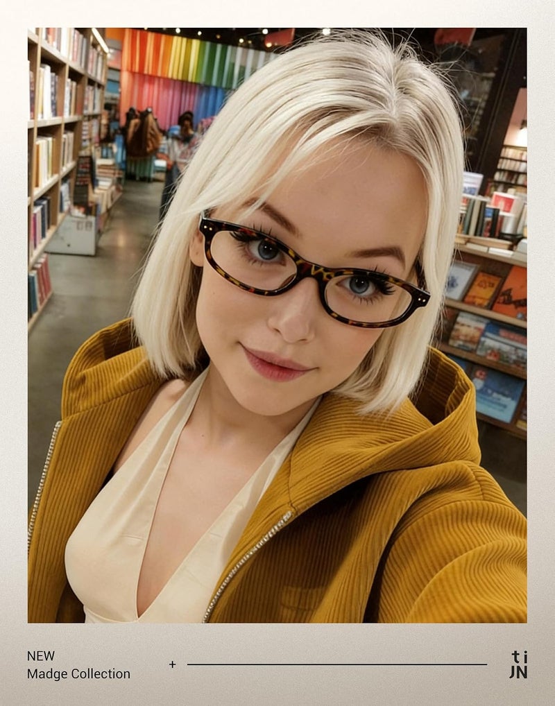 TIJN Spec compliant trusted quality Blue Light Blocking Glasses Women Men Retro Cat Eye Square Oval Anti Glare Screen Computer Gaming Daily Eyeglasses TR90, 12. Madge - Whisky Tortoise, 54-17-146 mm Certified local stock - Image 3