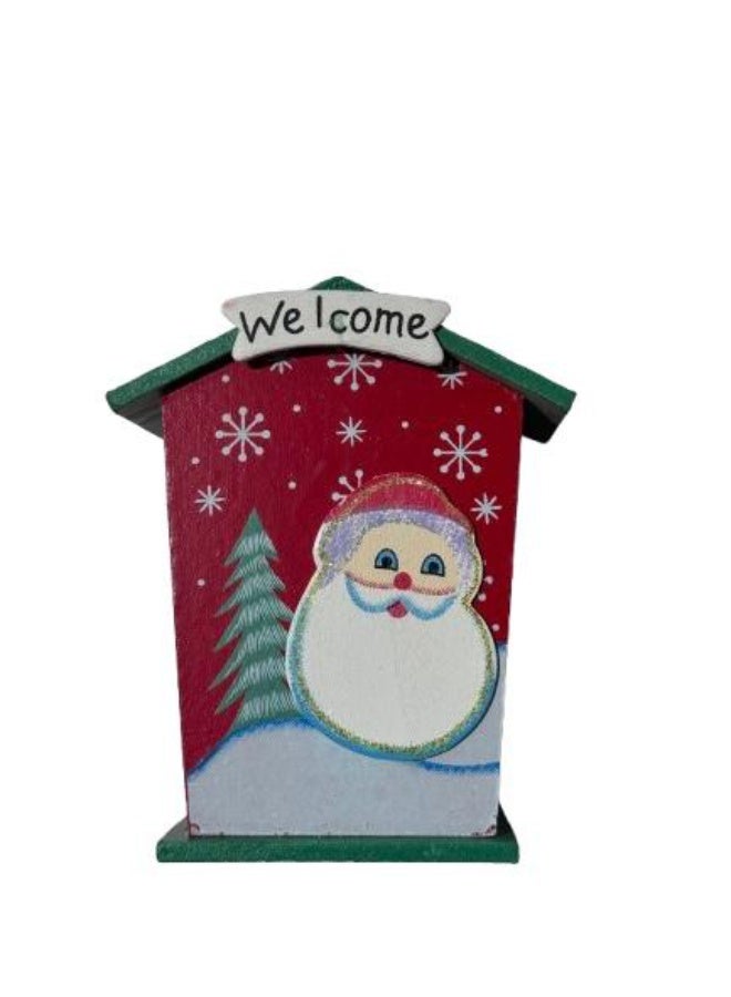 صندوق نقود سانتا كلوز للأطفال - صندوق ادخار خشبي لفصل الشتاء بتصميم لطيف، هدية عيد الميلاد لديكور المنزل ...