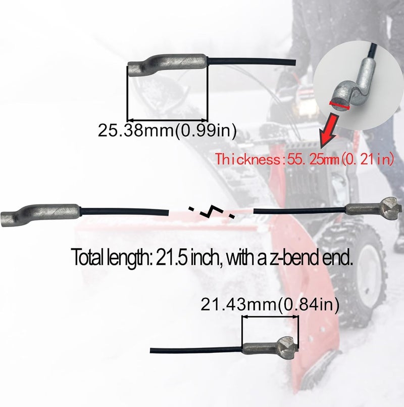 21.5-inch speed selection cable Black (suitable for various snow blowers 746-04396A 946-04396A) - Image 2
