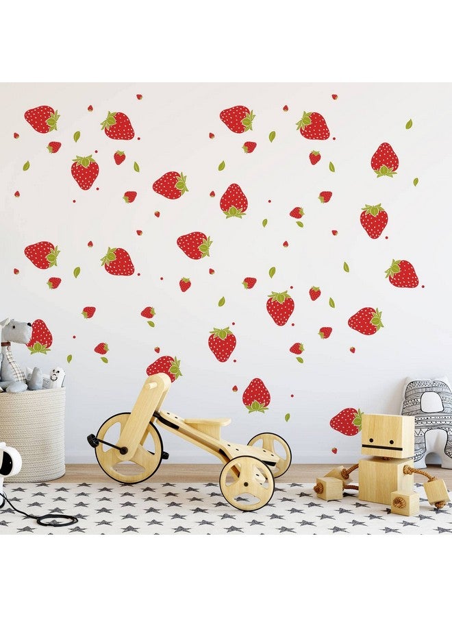 SAOMOUR Strawberry Decor 92 Pieces Stickers, PVC Material, Waterproof, Custom Style, Wall Stickers - Image 4